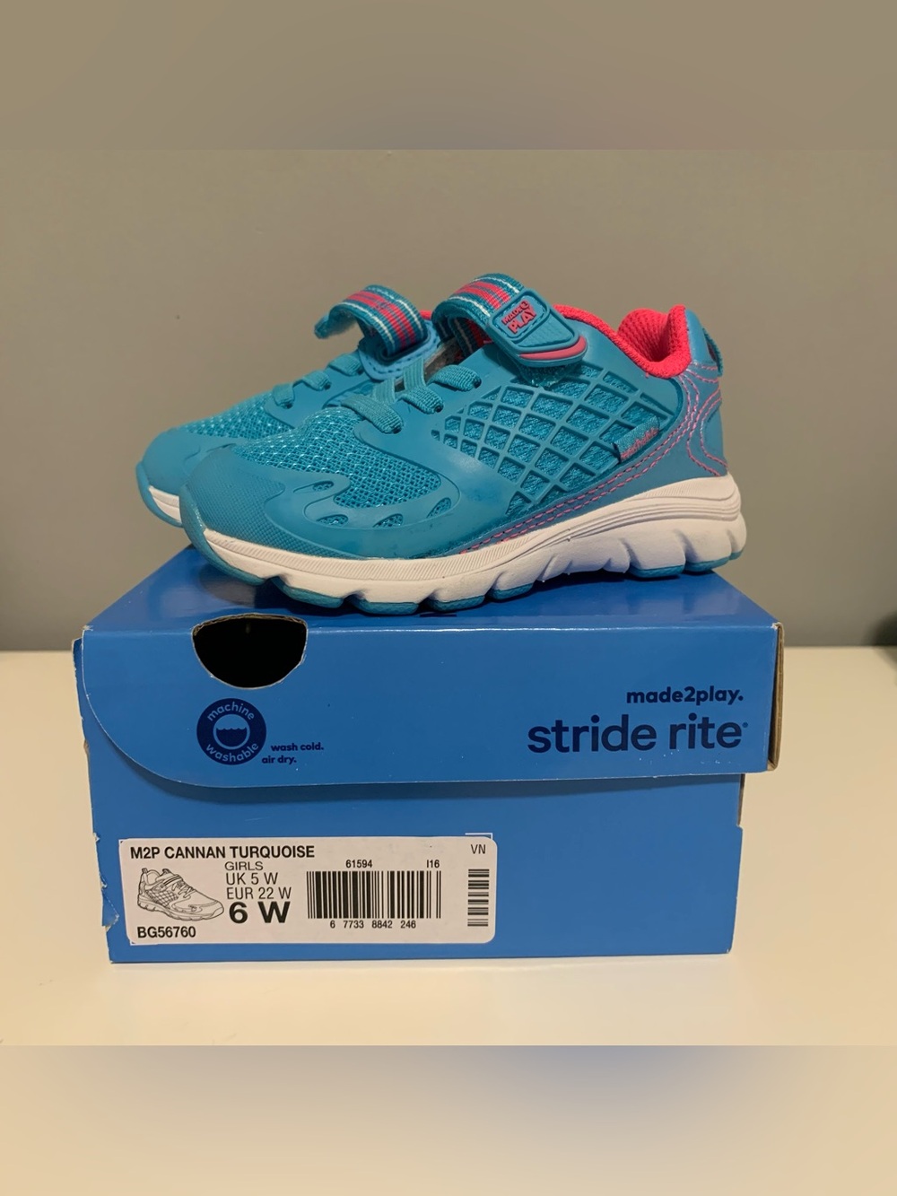 Stride Rite Made 2 Play Cannan Turquoise Tennis Shoes